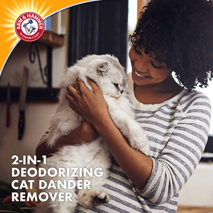 2-In-1 Deodorizing & Dander Reducing Shampoo for Cats, Baking Soda Cat Shampoo for Dander, Odor Control and Coat Cleaning, Lavender Chamomile Scent, 20 Fl Oz